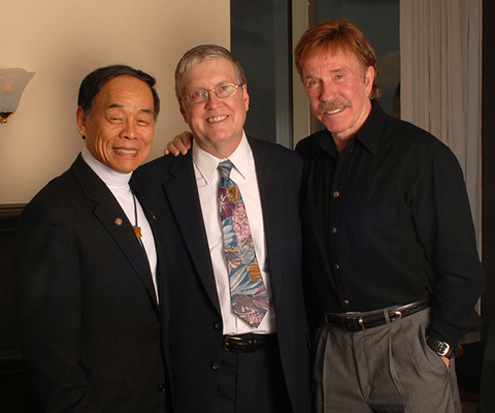 2006, Jhoon Rhee, Keith Yates and Chuck Norris at the AKATO Banquet.